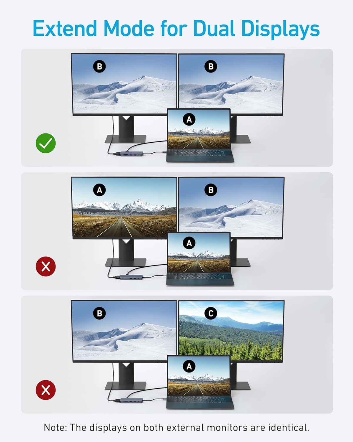 Anker USB-C-hubb (10-i-1, dubbel skärm)