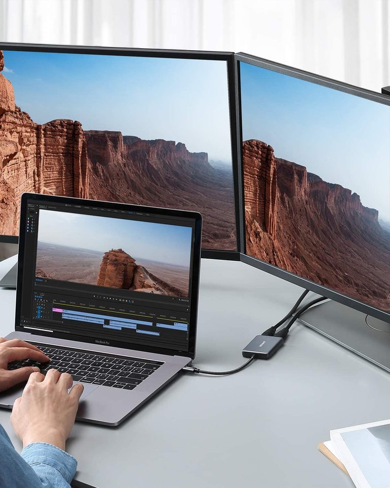 PowerExpand USB-C till dubbel HDMI-adapter