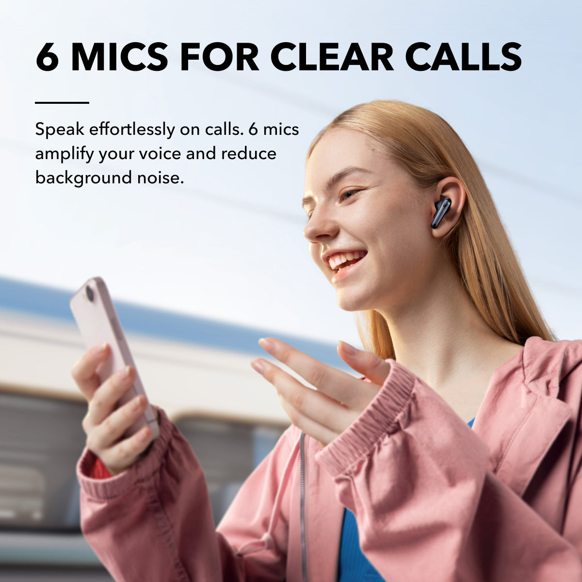 Soundcore Liberty 4 NC (Svart, 2-pack) | Trådlösa brusreducerande hörlurar