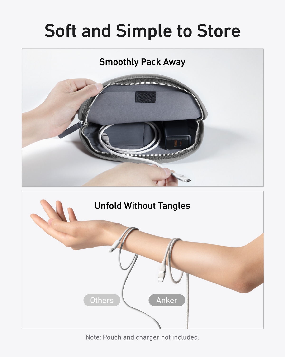 Anker USB-C till USB-C-kabel (240 W, återvunnen flätad)