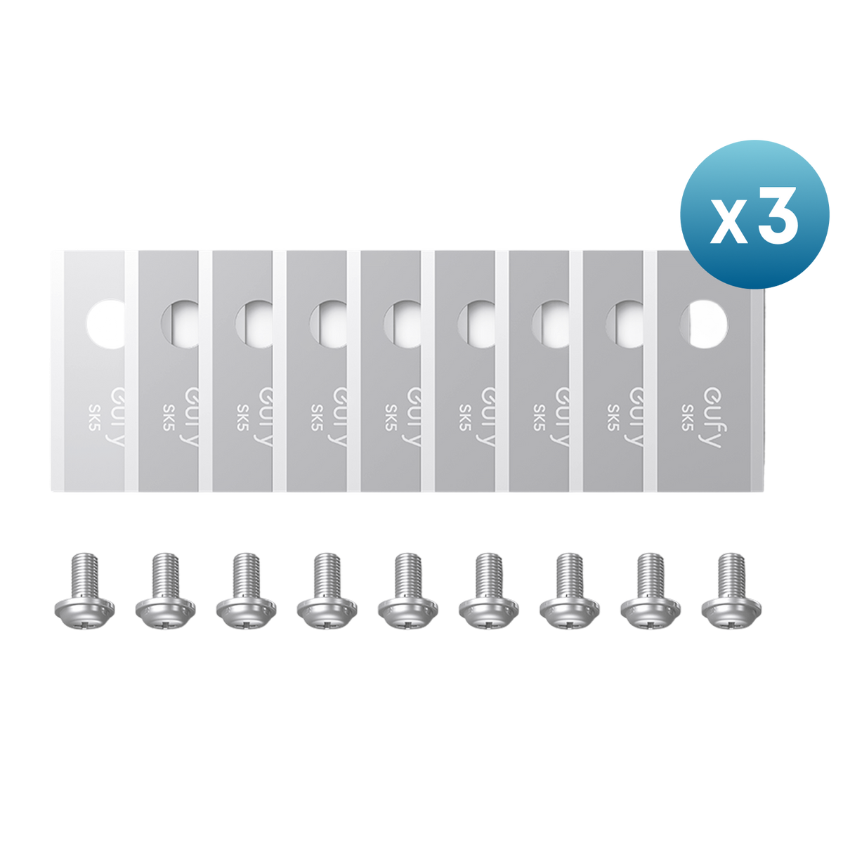 eufy reservbladssats: 3*(9 gräsklipparblad och 9 skruvar) kompatibel med E15 / E18 / C15
