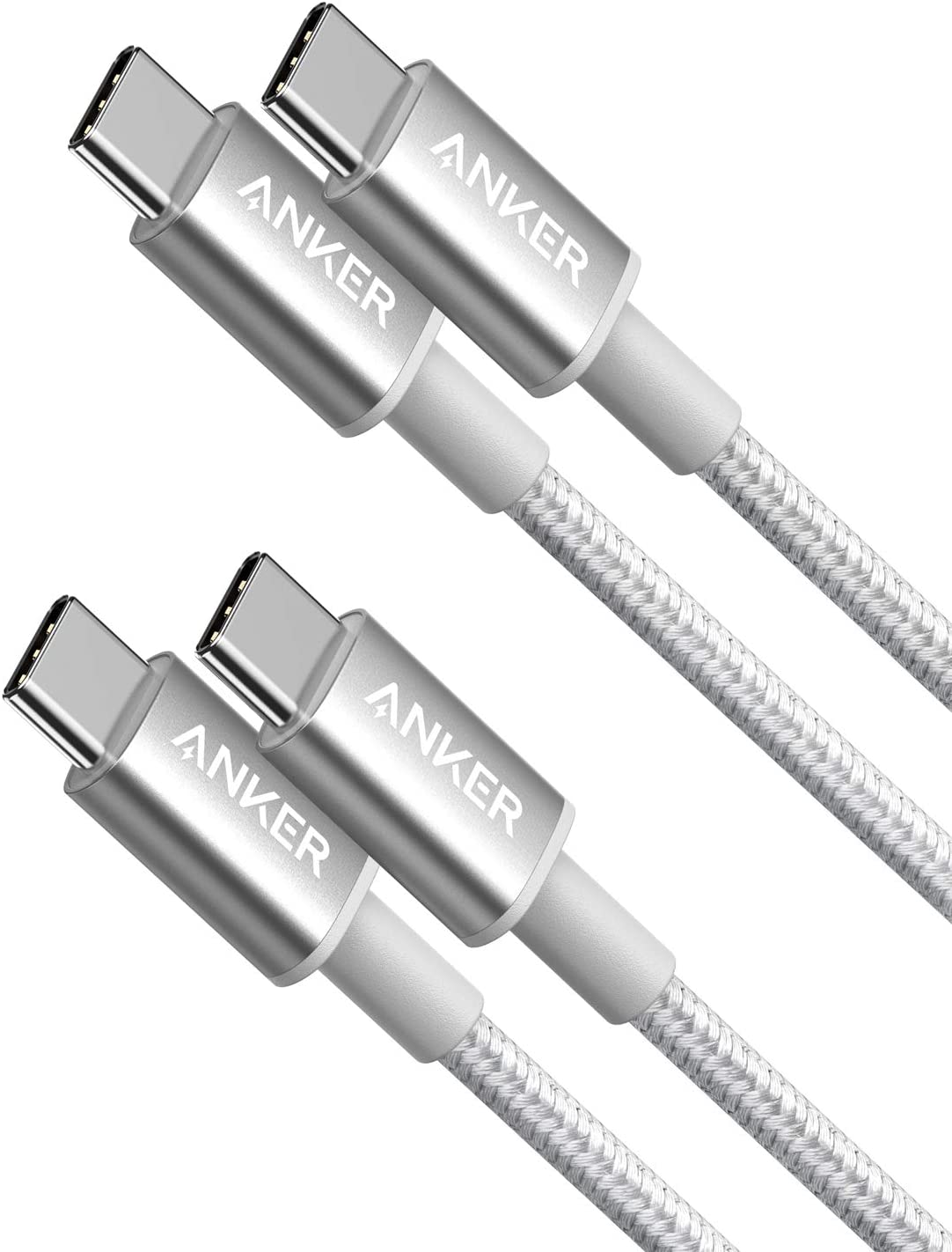 2-pack Anker ny nylon USB-C till USB-C-kabel (1,8 m)