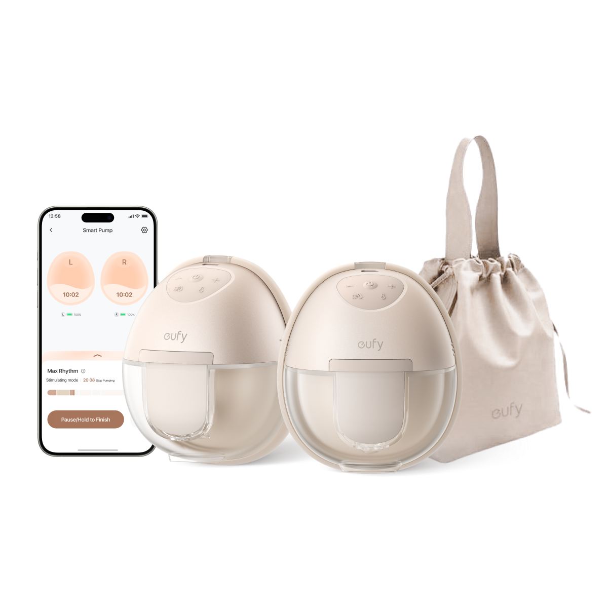 eufy bärbar bröstpump S1