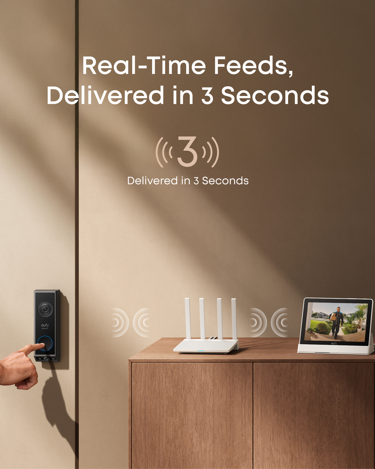eufy Smart Display E10 + HomeBase S380 + eufyCam S3 Pro tilläggskamera