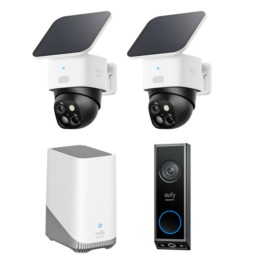 SoloCam S340 (2-pack) + Videodörrklocka E340 + HomeBase S380