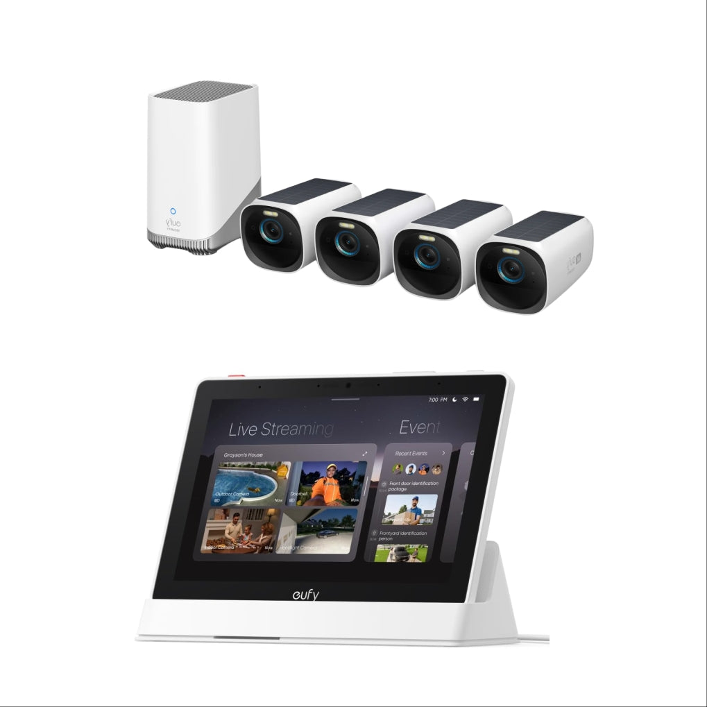eufy Smart Display E10 + eufyCam 3 4-kamera-kit