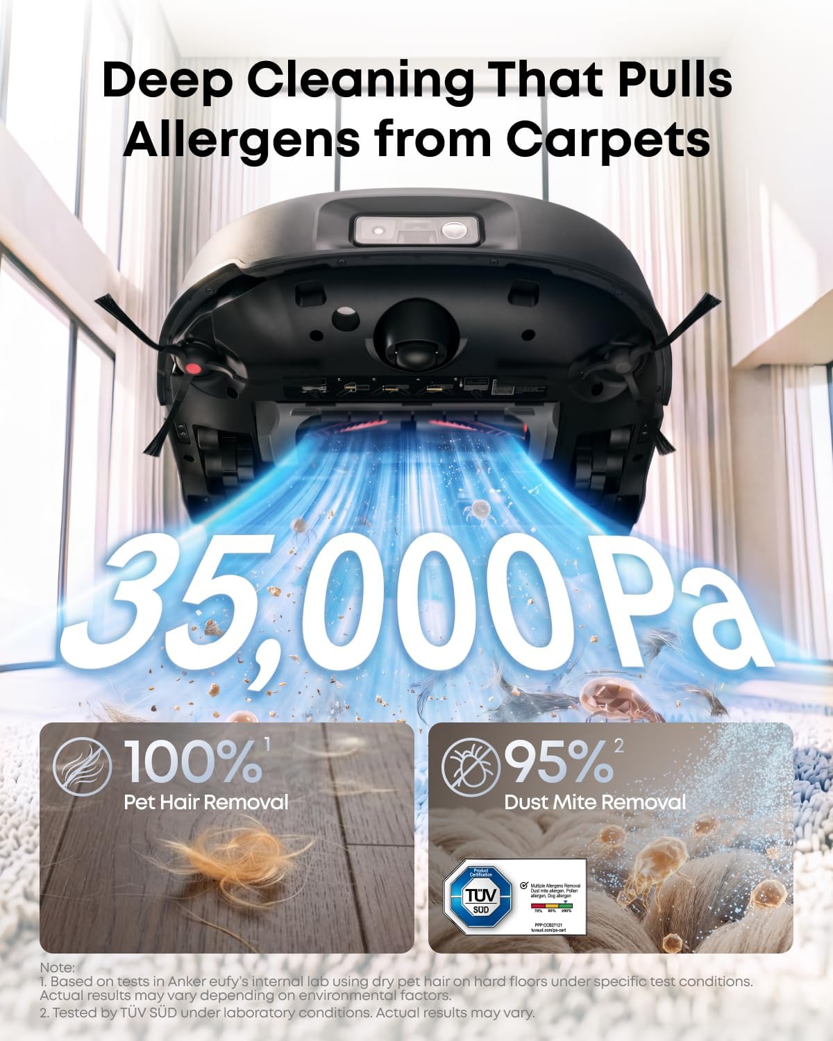 eufy robotdammsugare Omni E35 + 3 dammpåsar