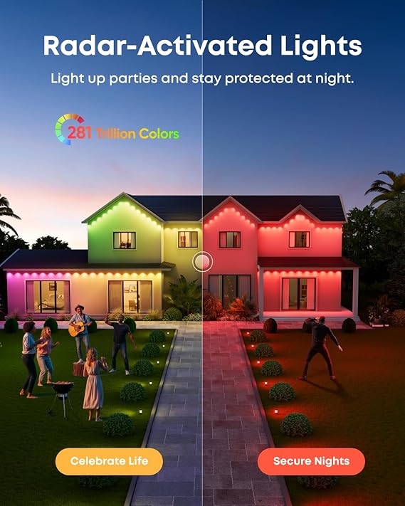 eufy Permanenta utomhuslampor S4 (30m med 72 LED-lampor)