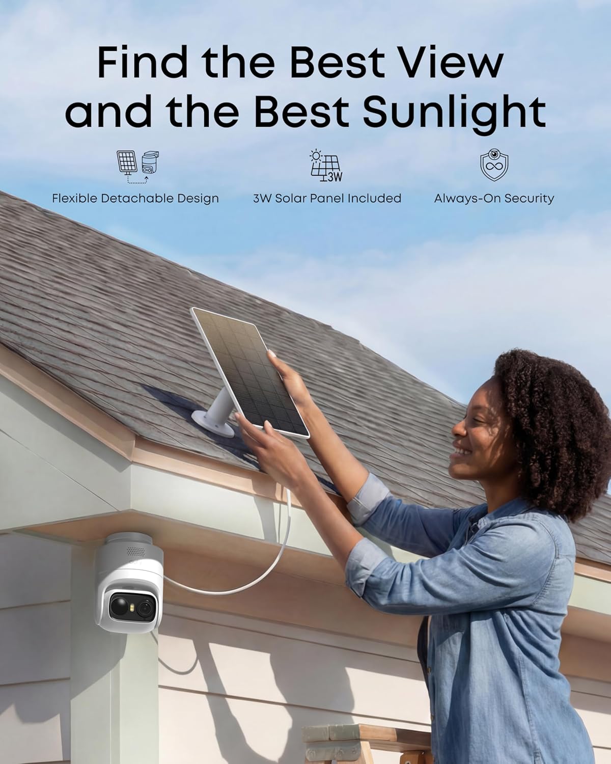 eufyCam C37 2K Smart säkerhetskamera CCTV med solpanel
