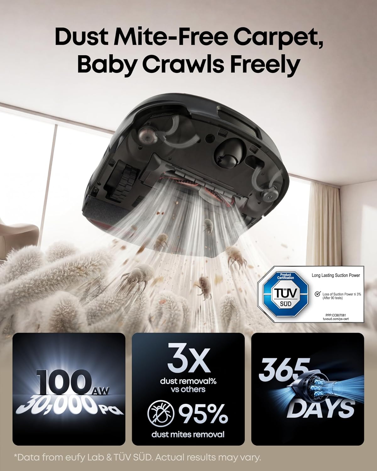 eufy robotdammsugare Ommi S2 + reservtillbehörskit och doft