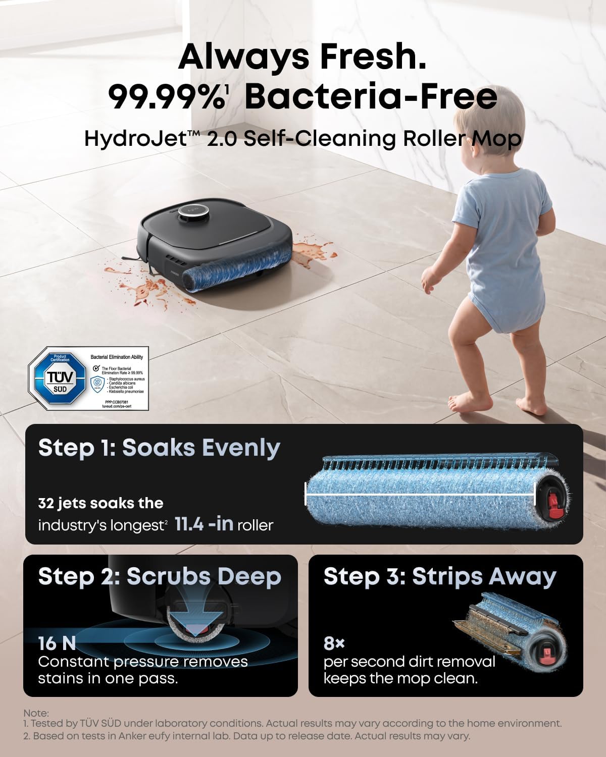 eufy robotdammsugare Omni E35 + 3 dammpåsar