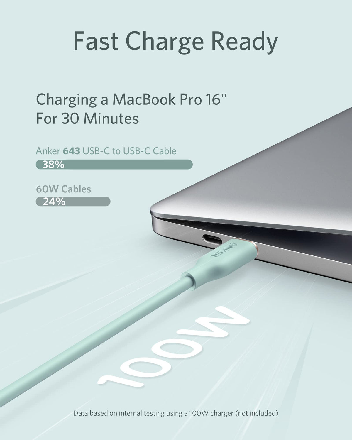 Anker <b>643</b> USB-C till USB-C-kabel (Flow, silikon)