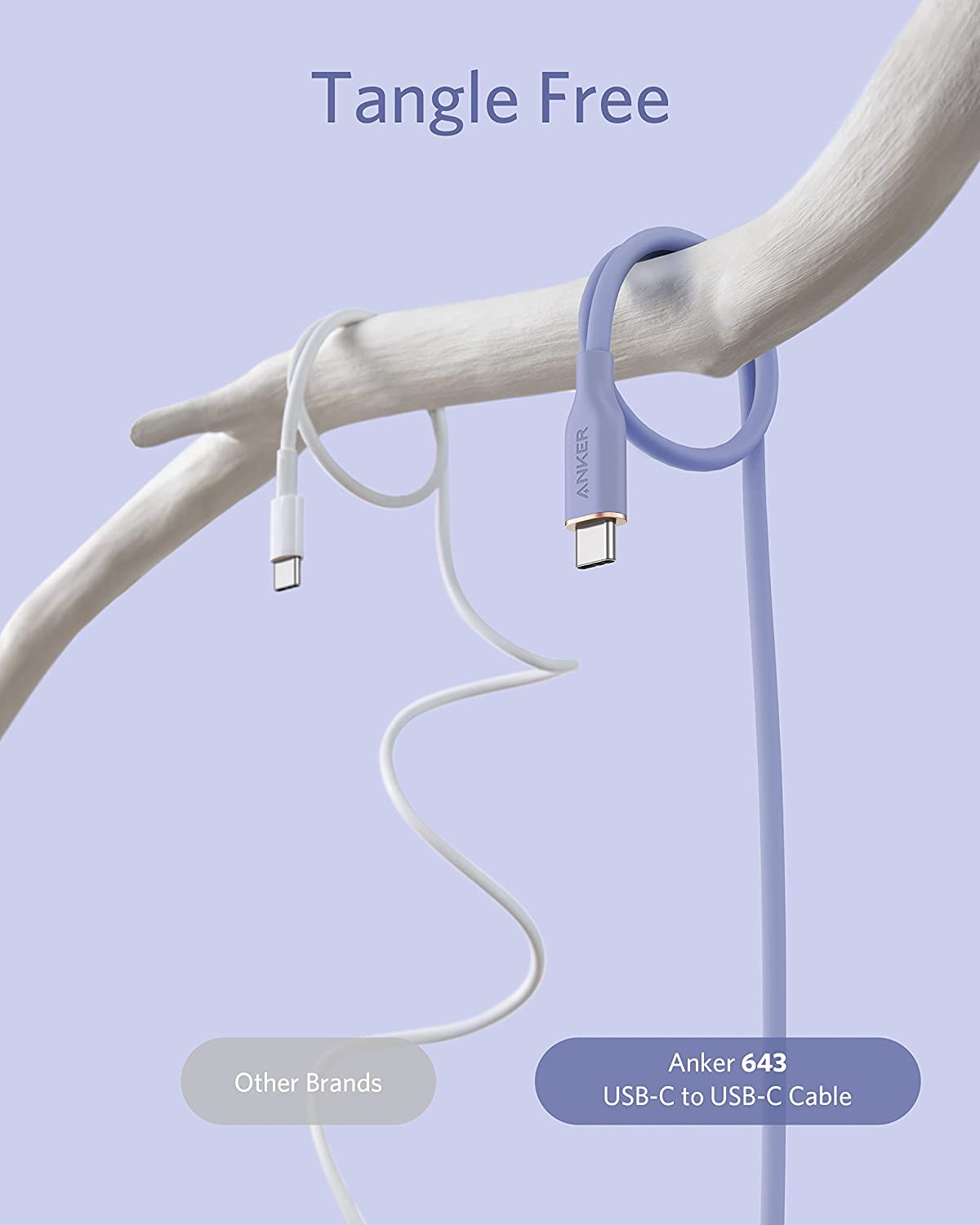 Anker <b>643</b> USB-C till USB-C-kabel (Flow, silikon)