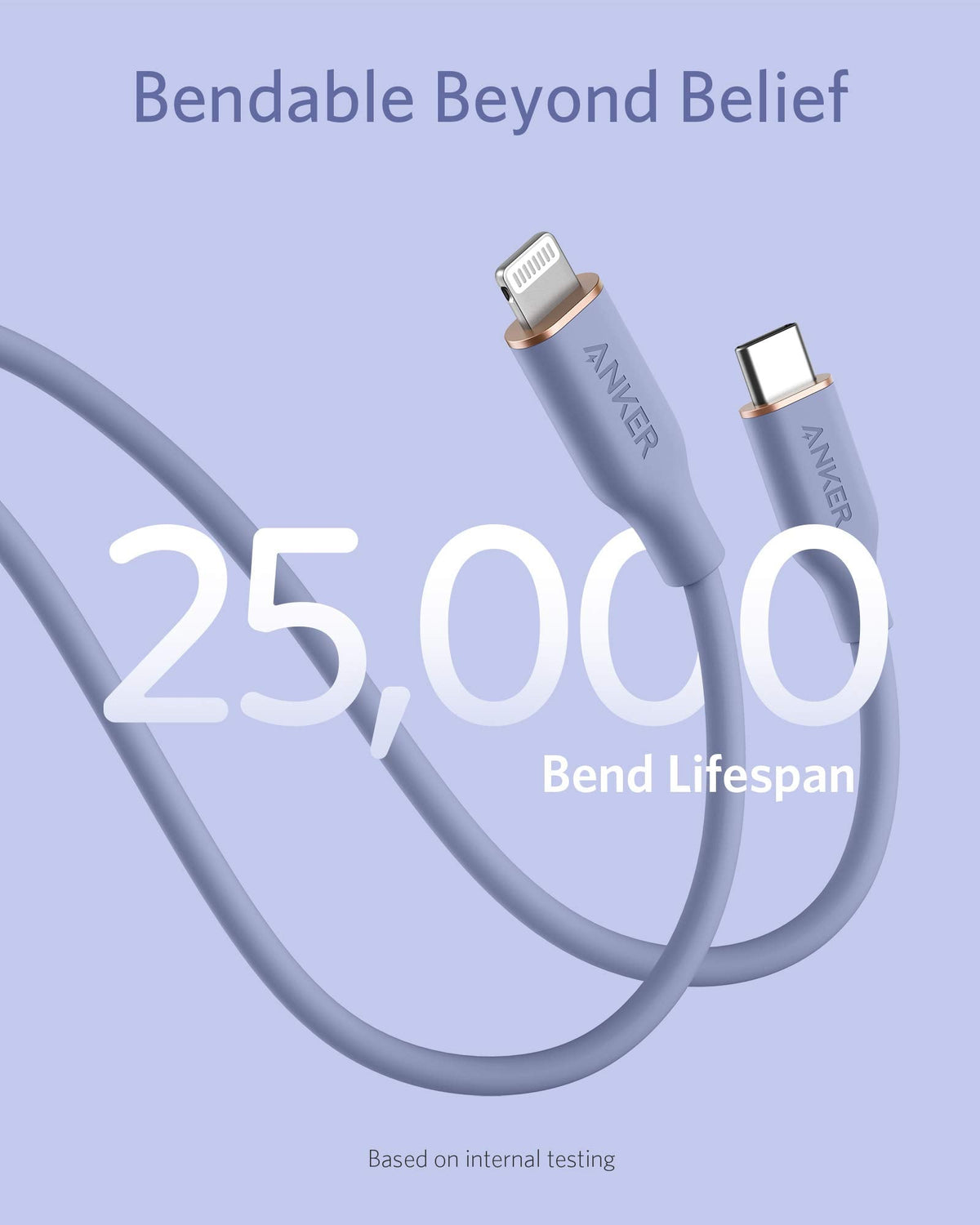 Anker <b>641</b> USB-C till Lightning-kabel (Flow, silikon)