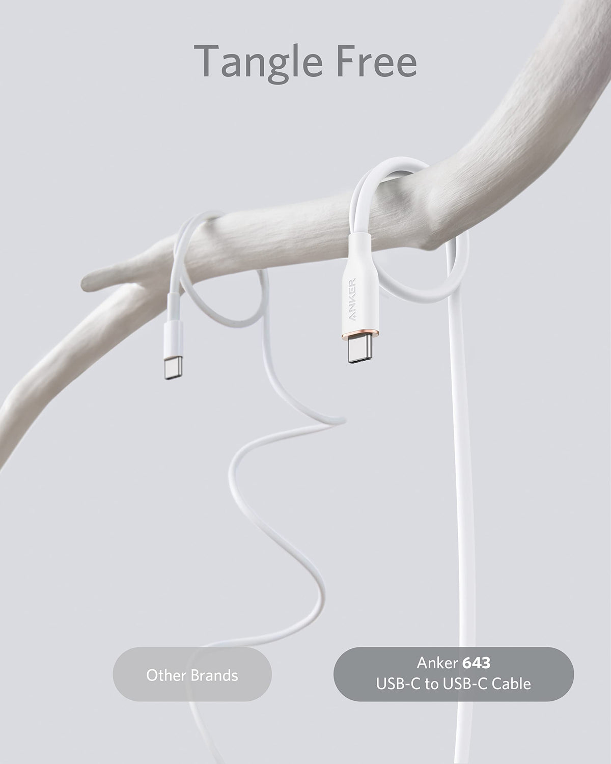 Anker <b>643</b> USB-C till USB-C-kabel (Flow, silikon)