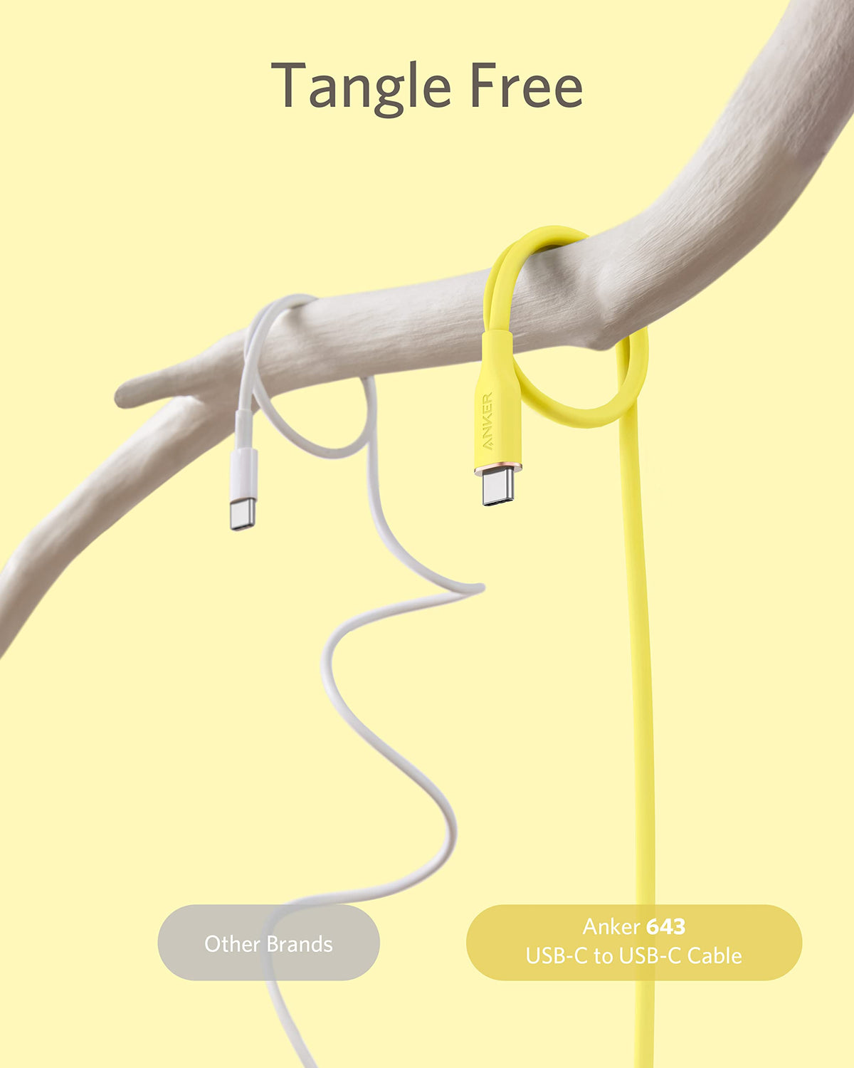 Anker <b>643</b> USB-C till USB-C-kabel (Flow, silikon)