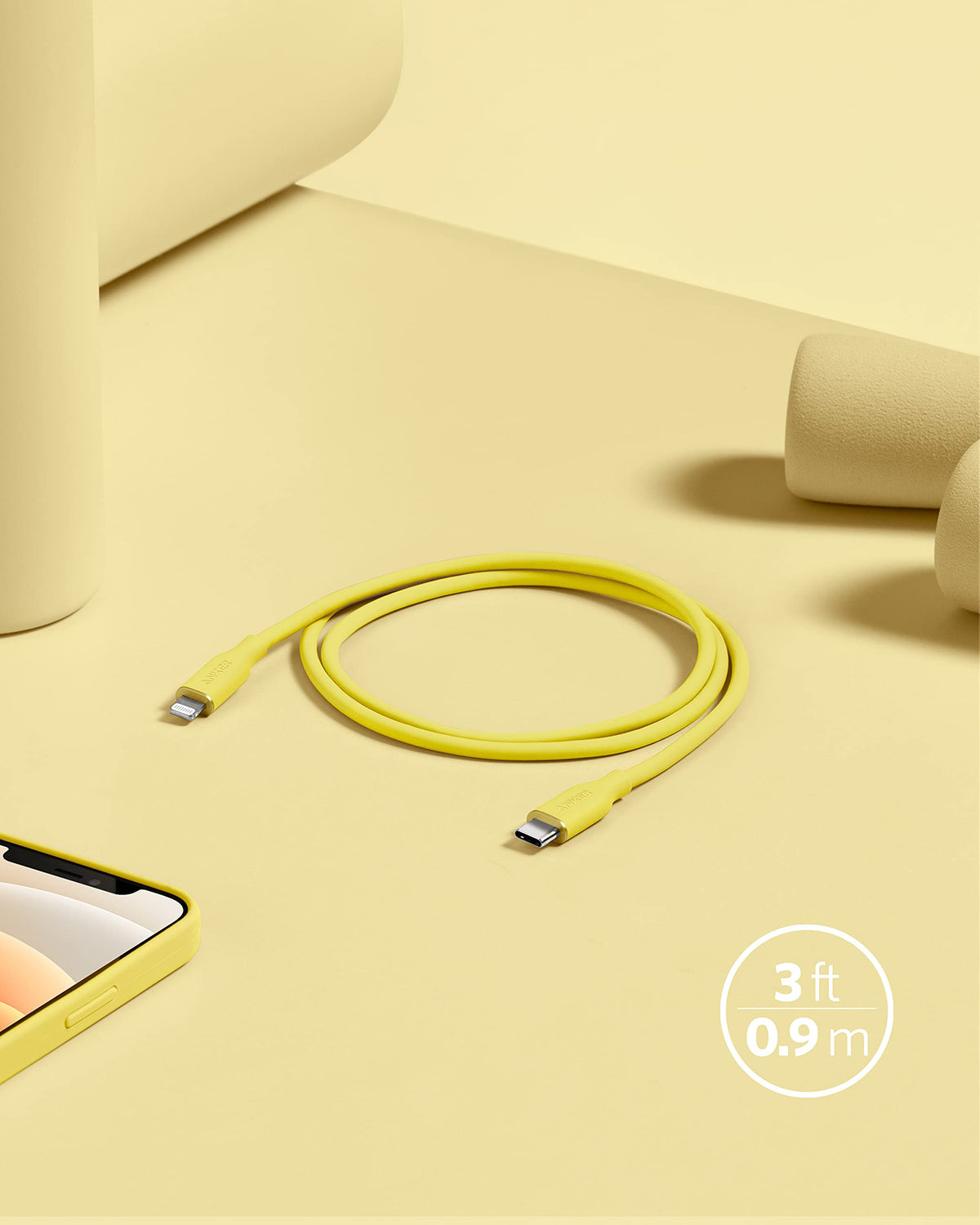 Anker <b>641</b> USB-C till Lightning-kabel (Flow, silikon)
