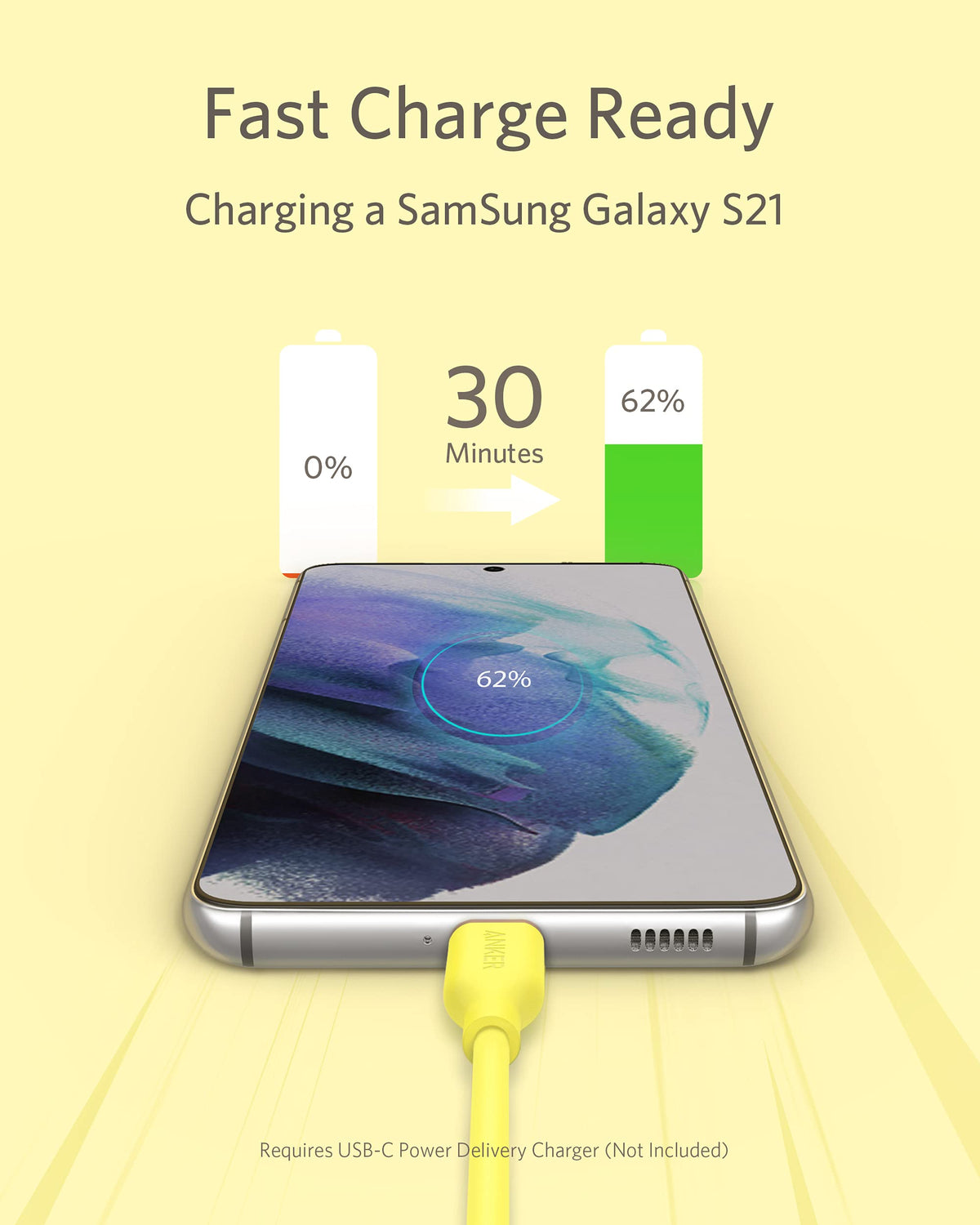 Anker <b>643</b> USB-C till USB-C-kabel (Flow, silikon)