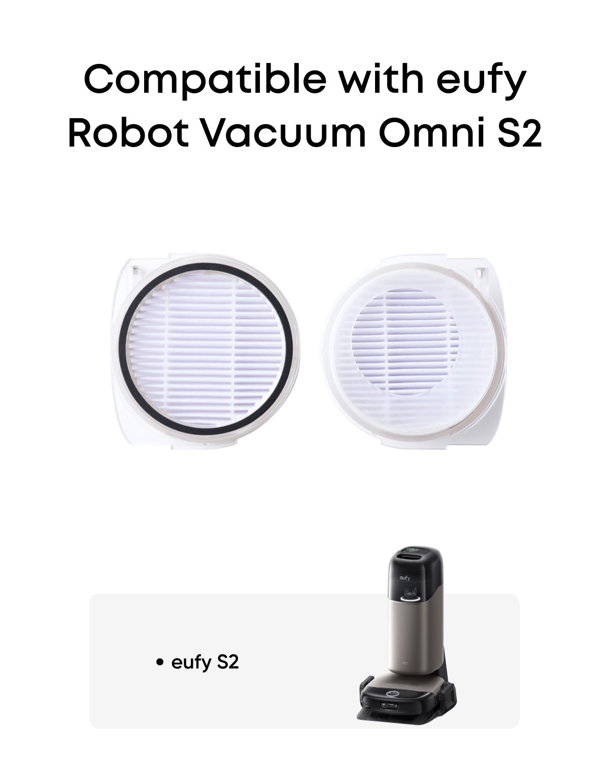 eufy ersättningsfilter för eufy robotdammsugare Omni S2
