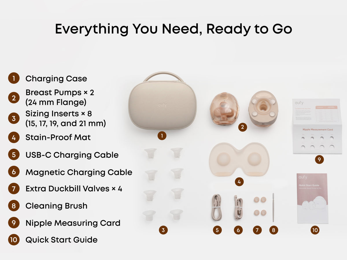 eufy S2 Pro massage- och uppvärmd elektrisk bröstpump