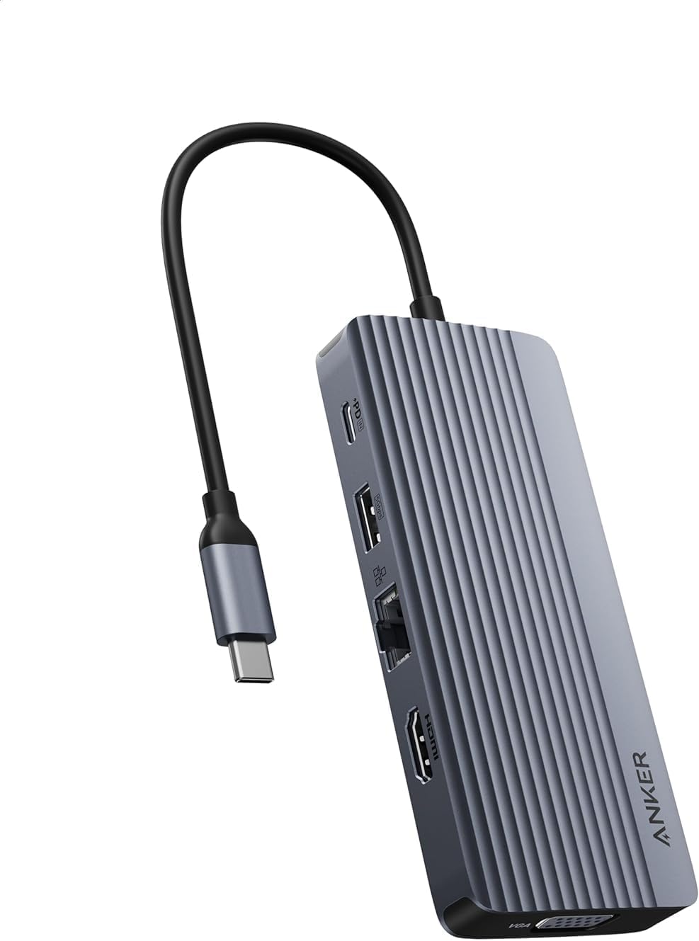 Anker USB-C-hubb (10-i-1, dubbel skärm)
