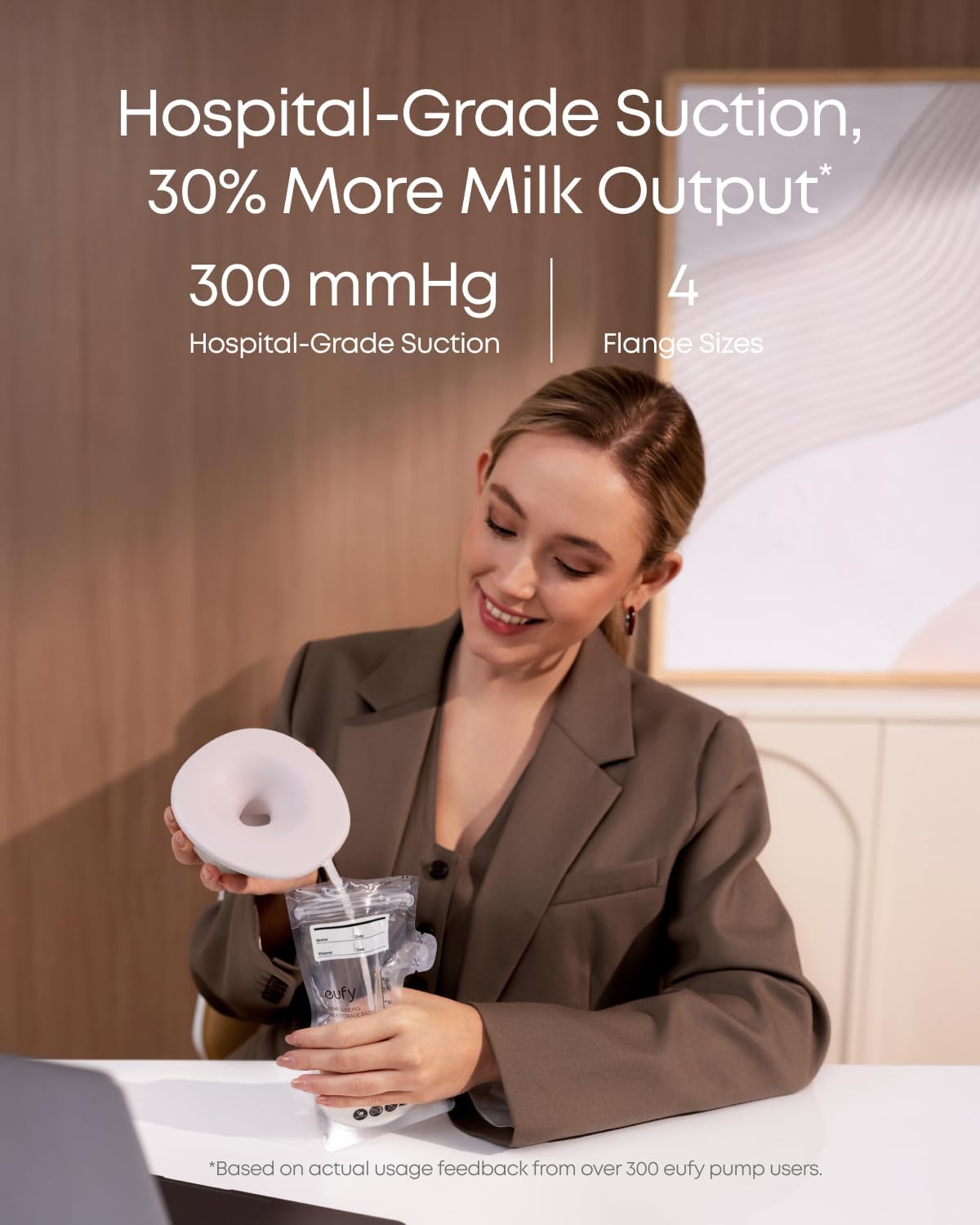 eufy breast pump with HeatFlow forevent: ping warm and comfortable pumping