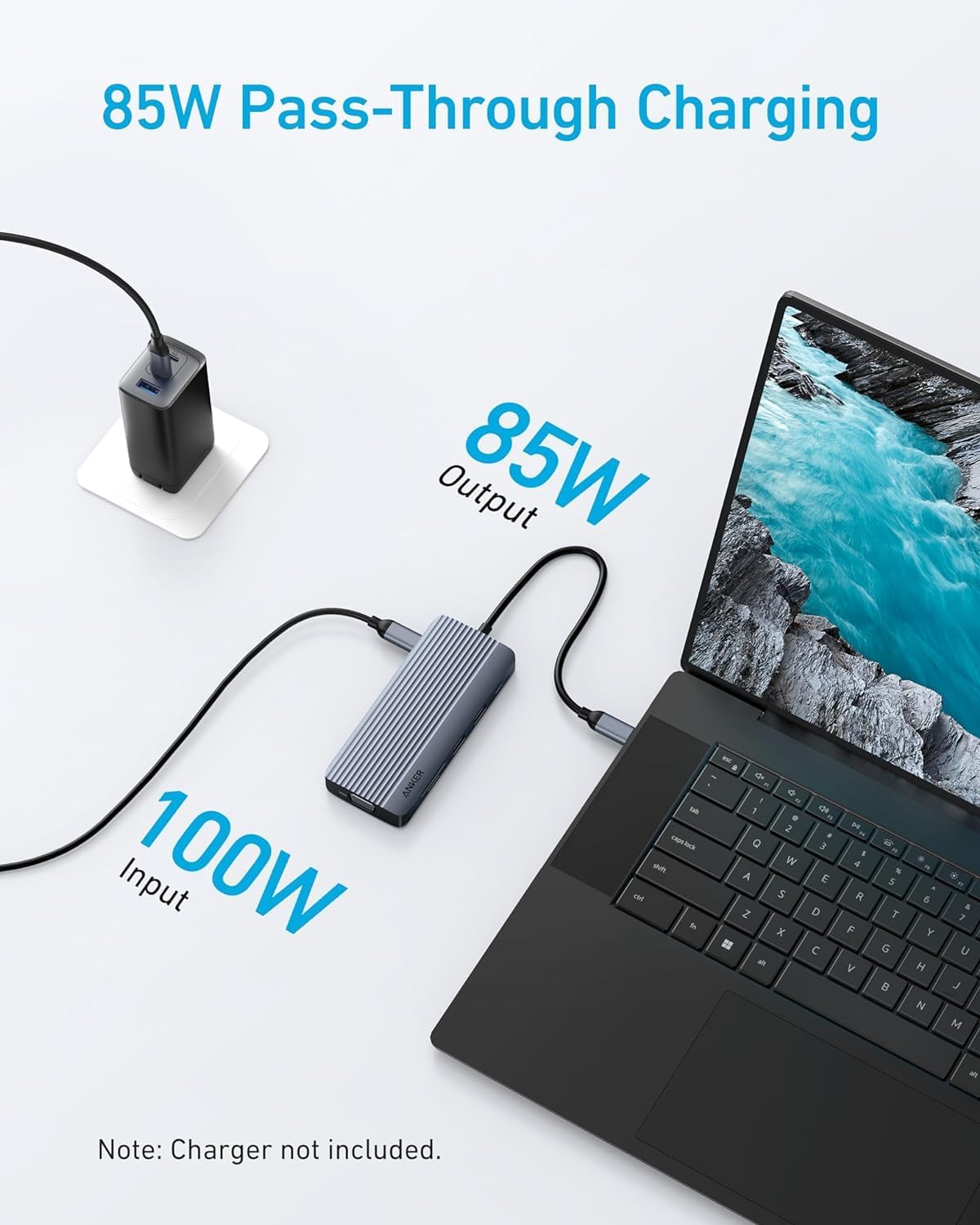 Anker USB-C-hubb (10-i-1, dubbel skärm)