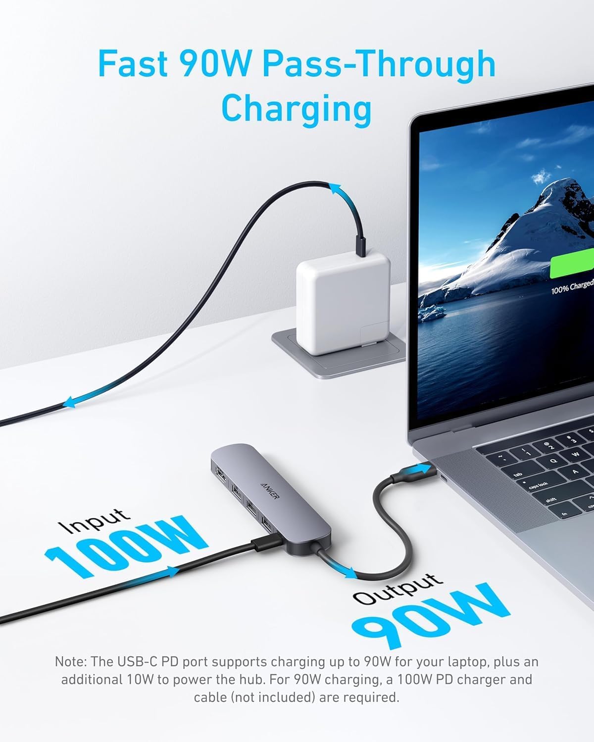 Anker USB-C-hubb (5-i-1, 4K HDMI)