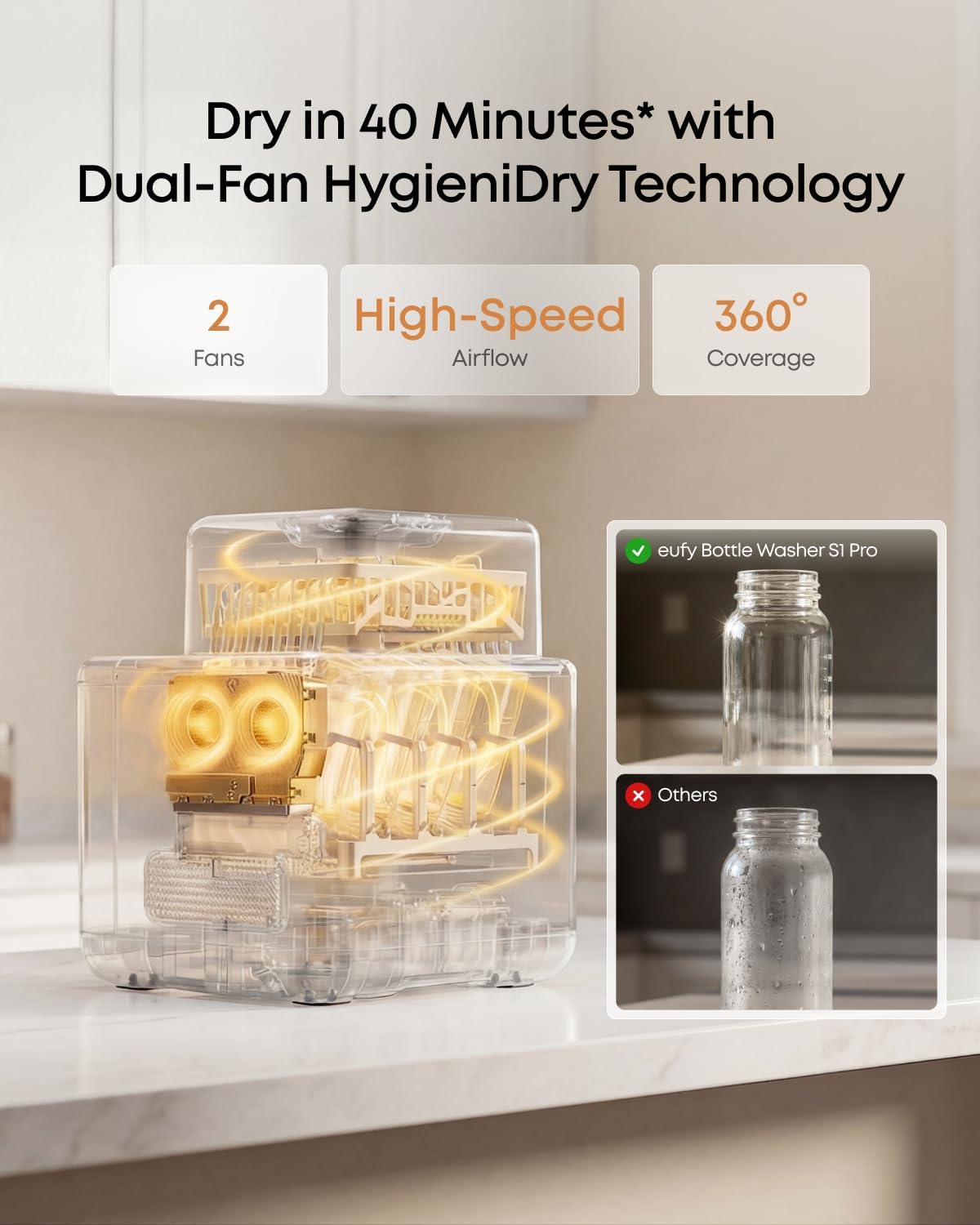 eufy S1 Pro nappflasktvättare och sterilisator
