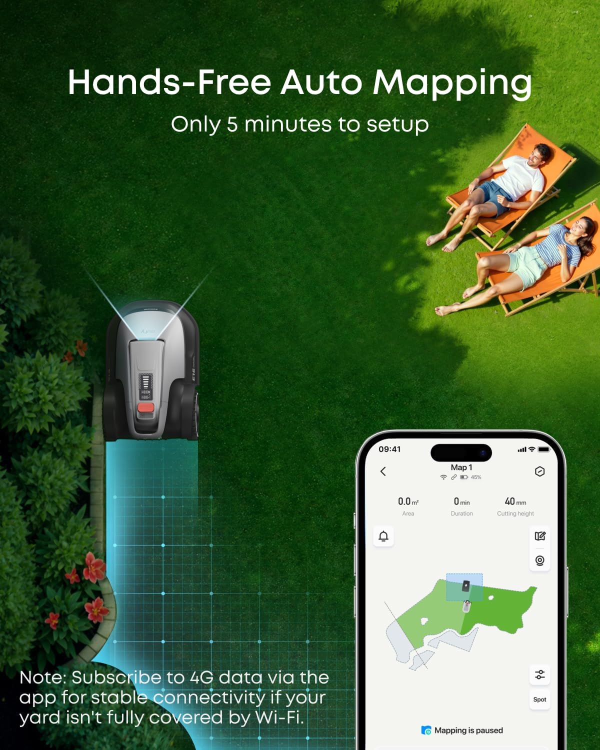 eufy robotgräsklippare E15 + reservknivsats