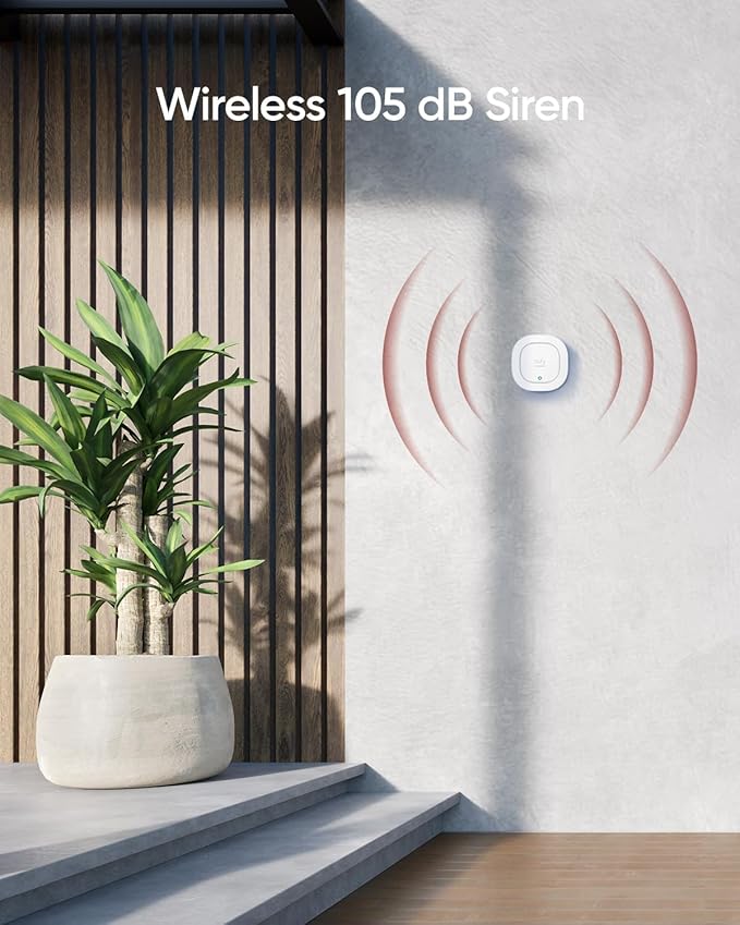 eufy Säkerhetssiren: 105 dB Trådlöst larm för hemskydd