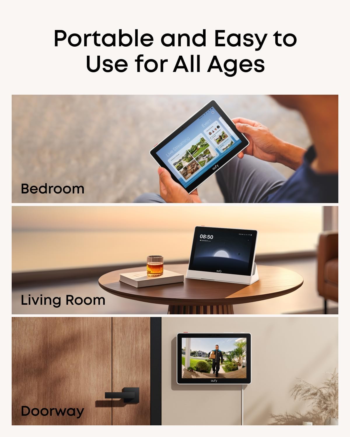 eufy Smart Display E10 + eufyCam 3 4-kamera-kit