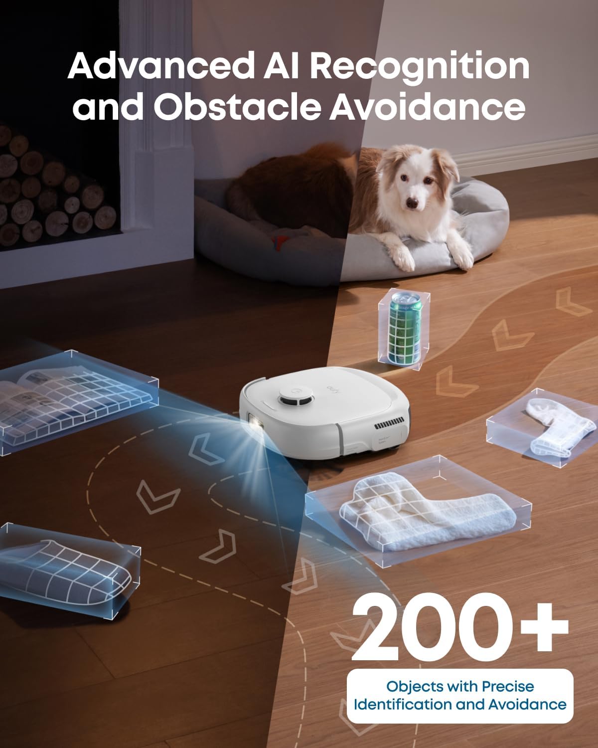 eufy robotdammsugare Omni E25 Vit + Rengöringslösning