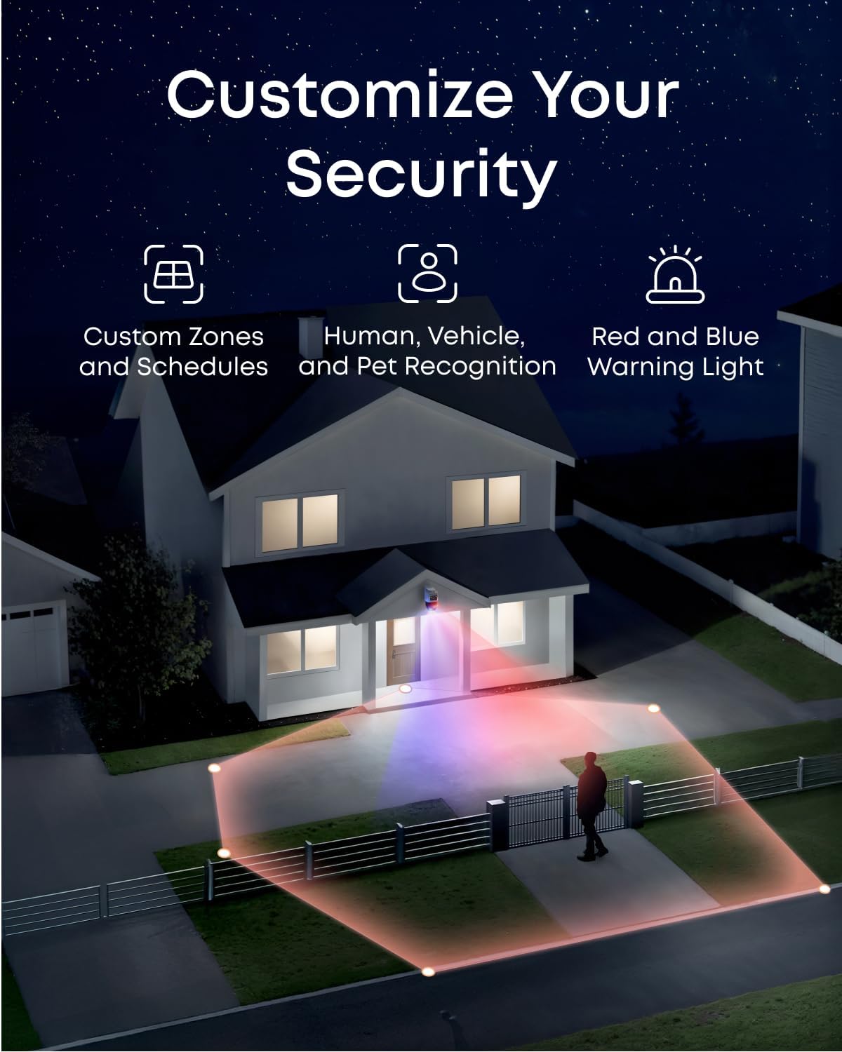 eufy PoE NVR-säkerhetssystem S4 med 2× Bullet-PTZ-kameror och 2× Turret-kameror