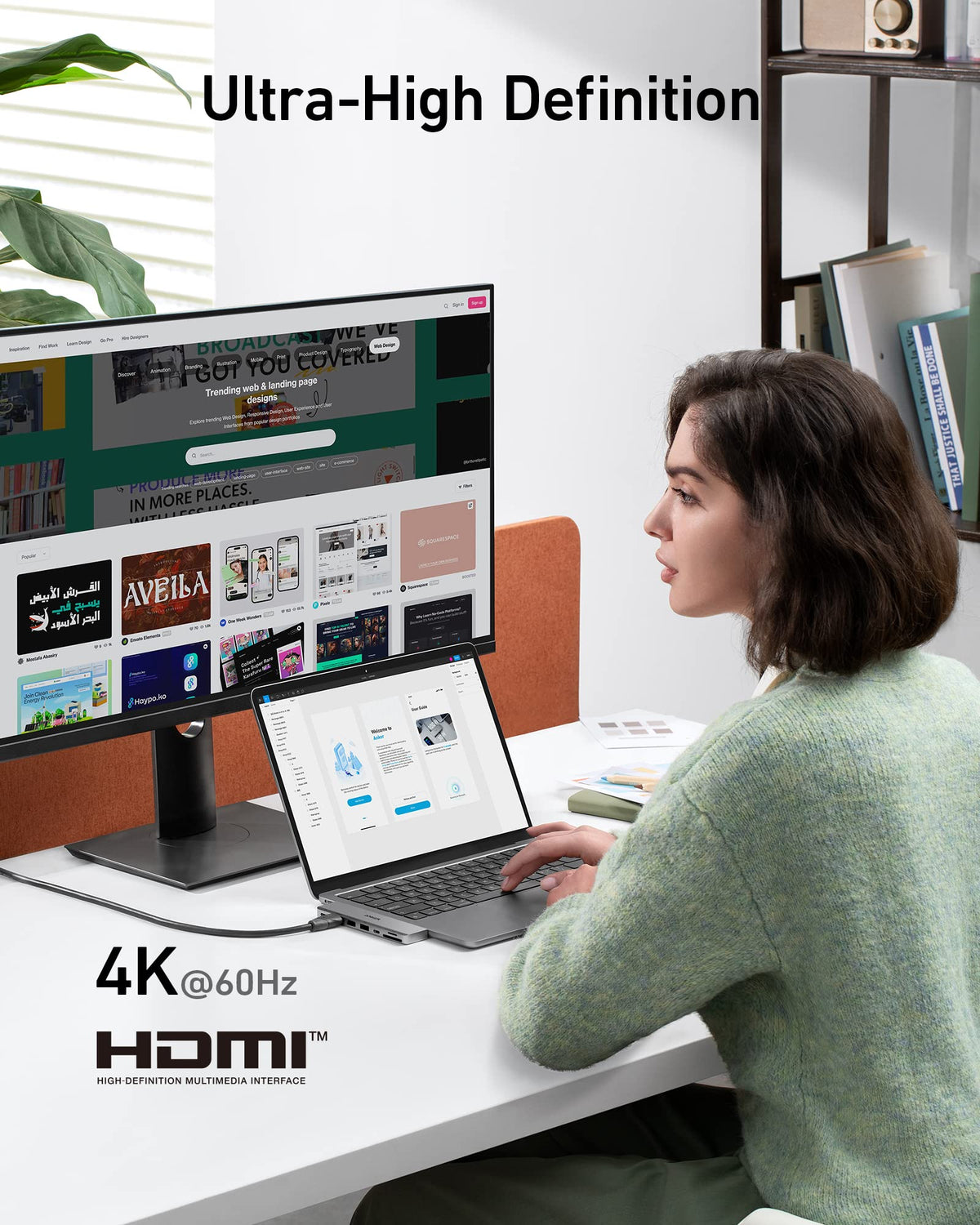 Anker <b>547</b> USB-C-hubb (7-i-2, för MacBook)