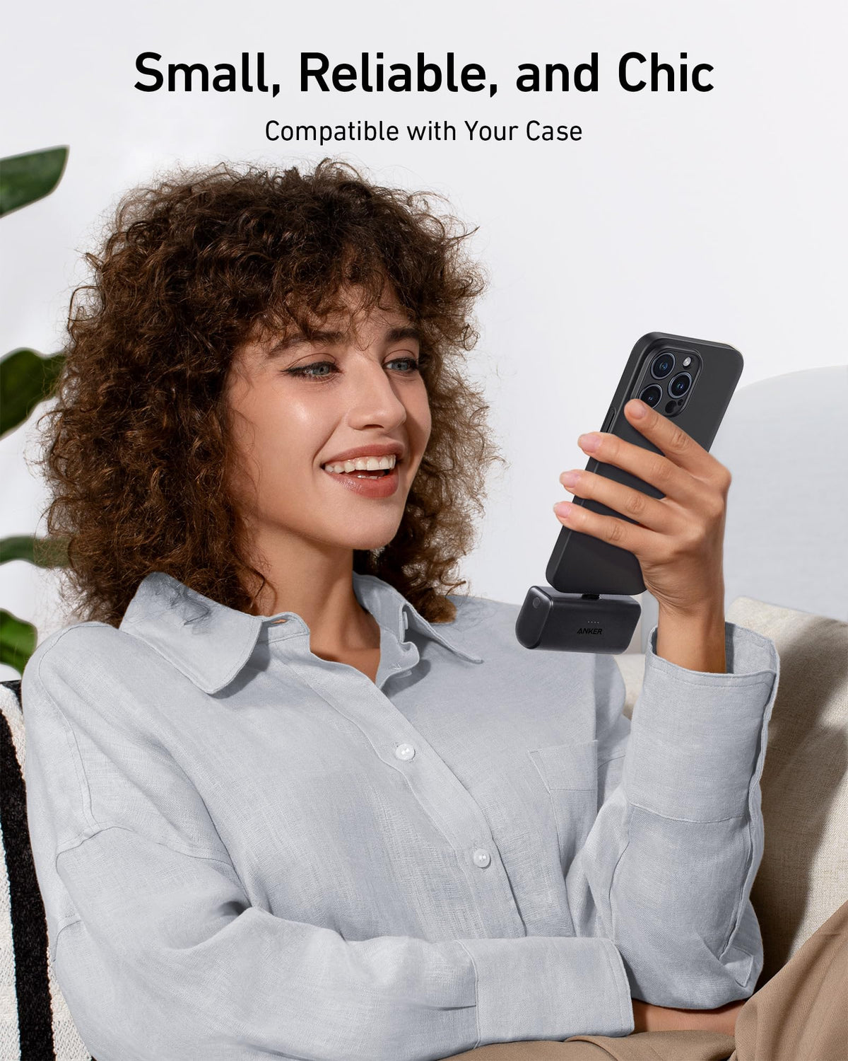 Anker Nano Powerbank (22,5 W, inbyggd USB-C-kontakt)