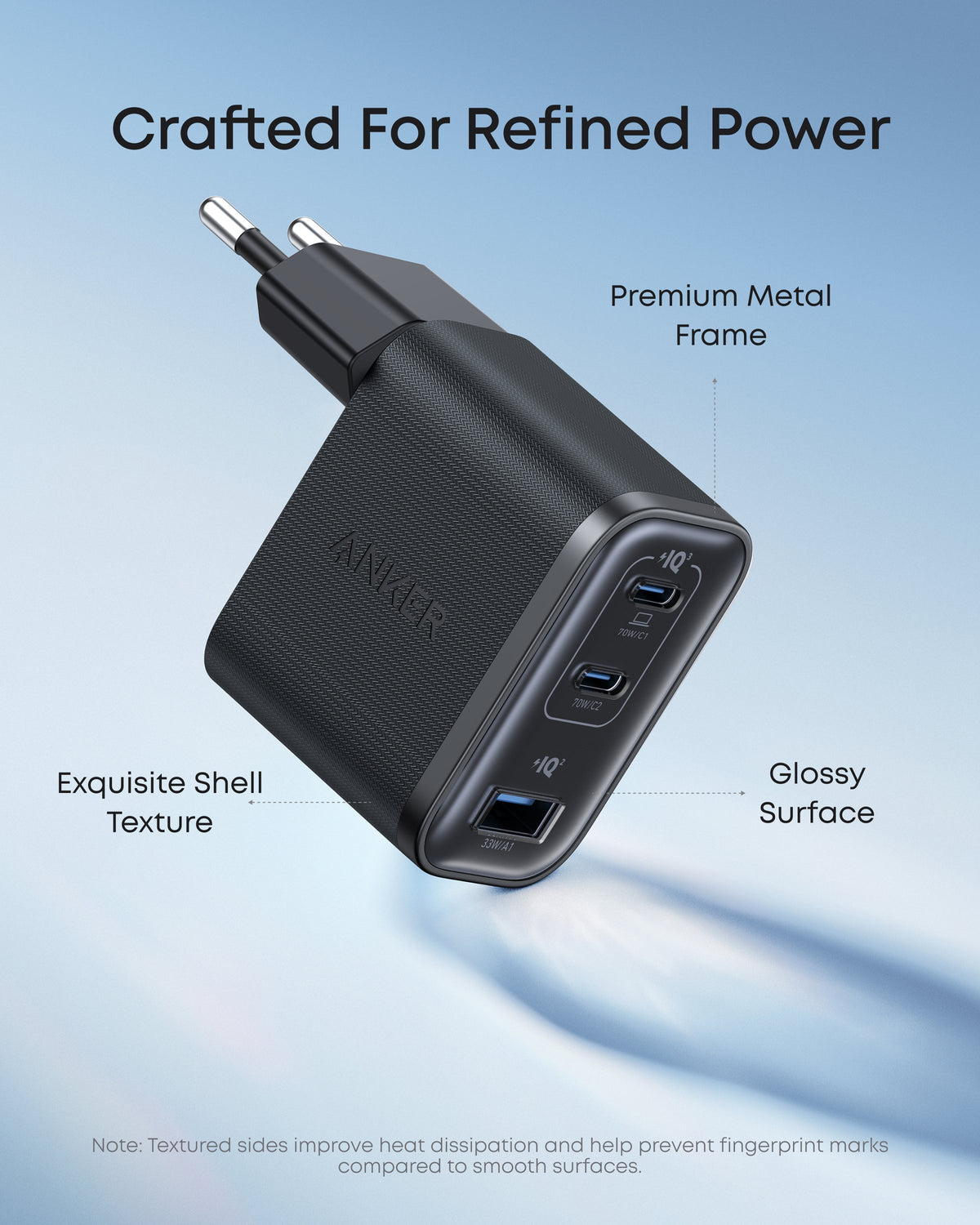 Anker Nano-laddare (70W, 3 portar)
