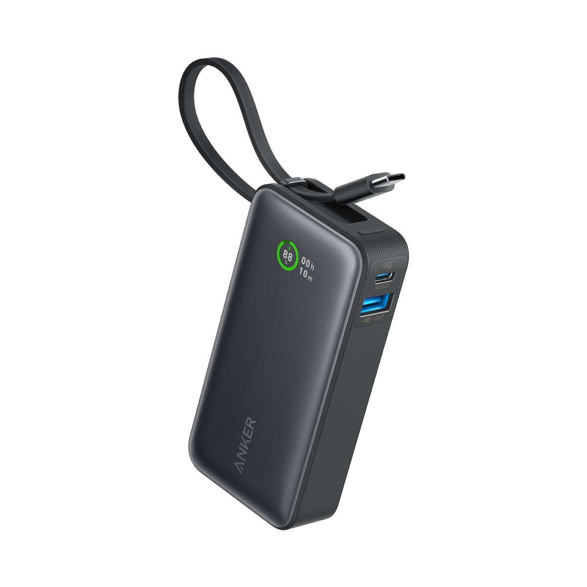 Anker Nano Powerbank (30W, inbyggd USB-C-kabel)