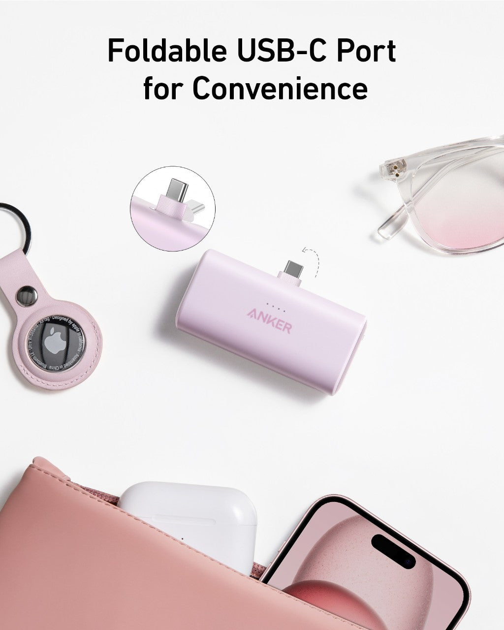 Anker Nano Powerbank (22,5 W, inbyggd USB-C-kontakt)