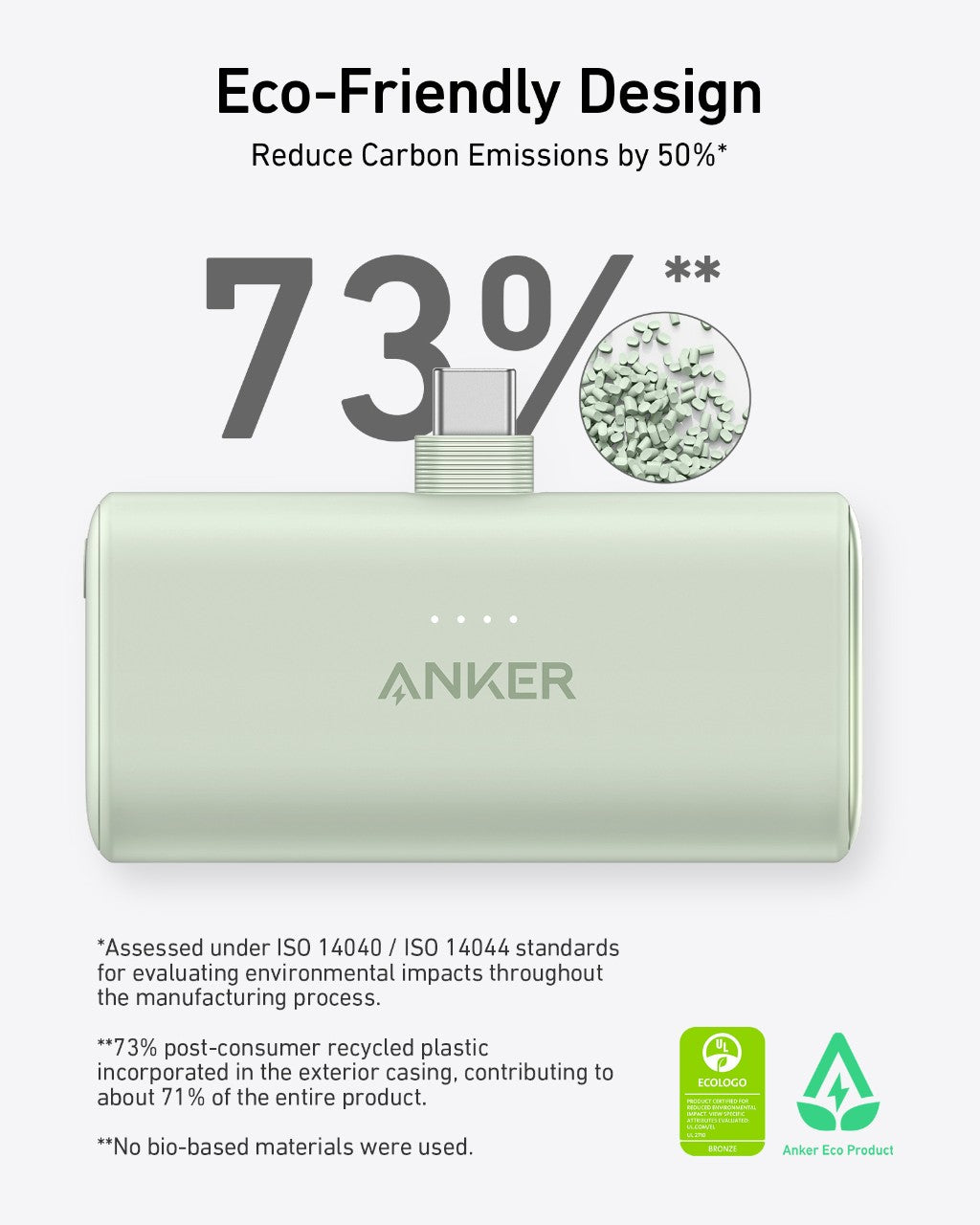 Anker Nano Powerbank (22,5 W, inbyggd USB-C-kontakt)