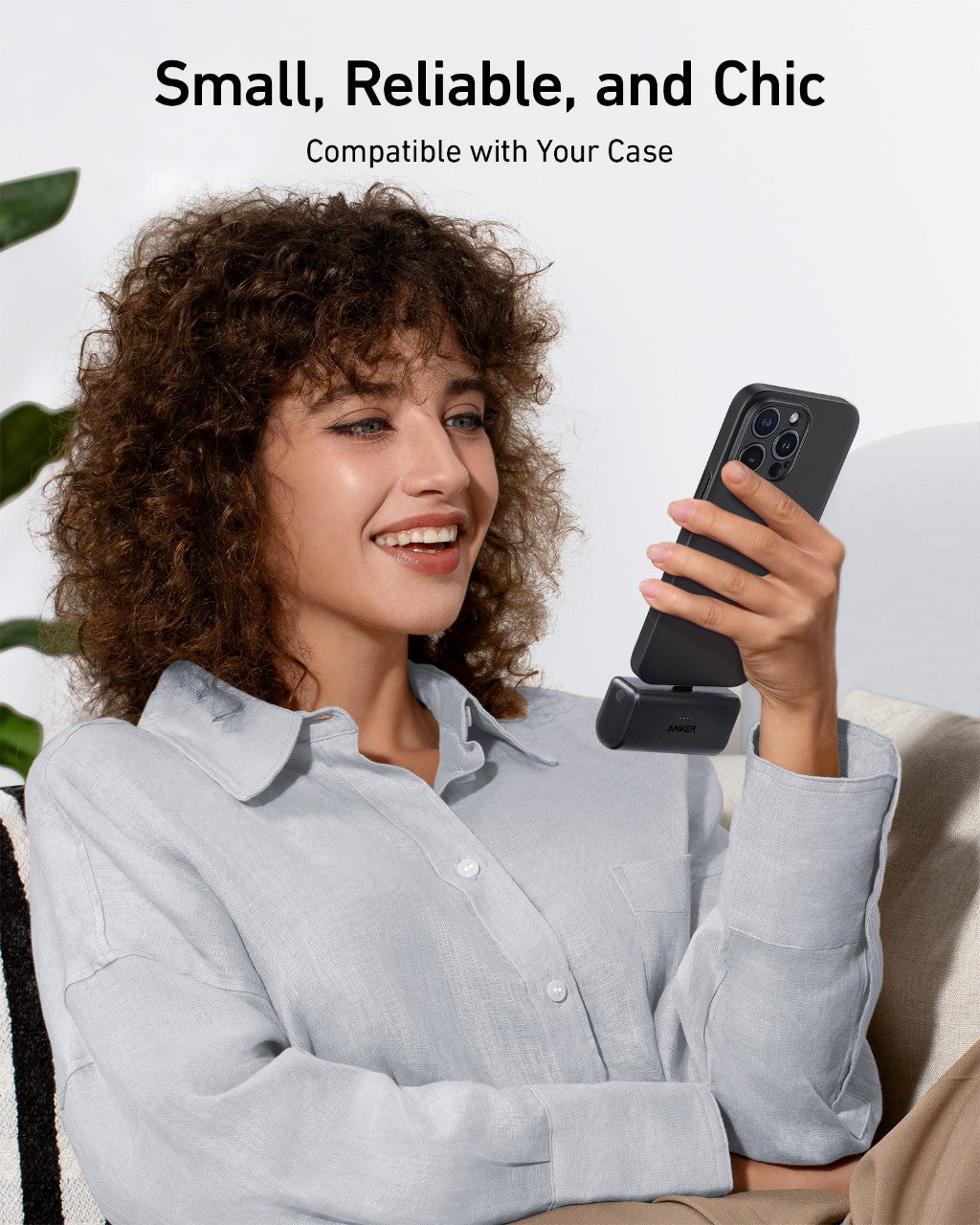 Anker Nano Powerbank (22,5 W, inbyggd USB-C-kontakt)