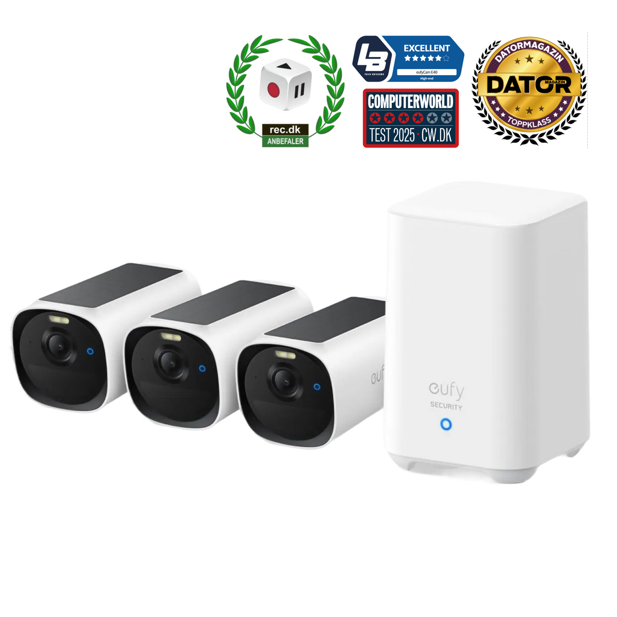 eufyCam E40 3-kamerakit + HomeBase S280