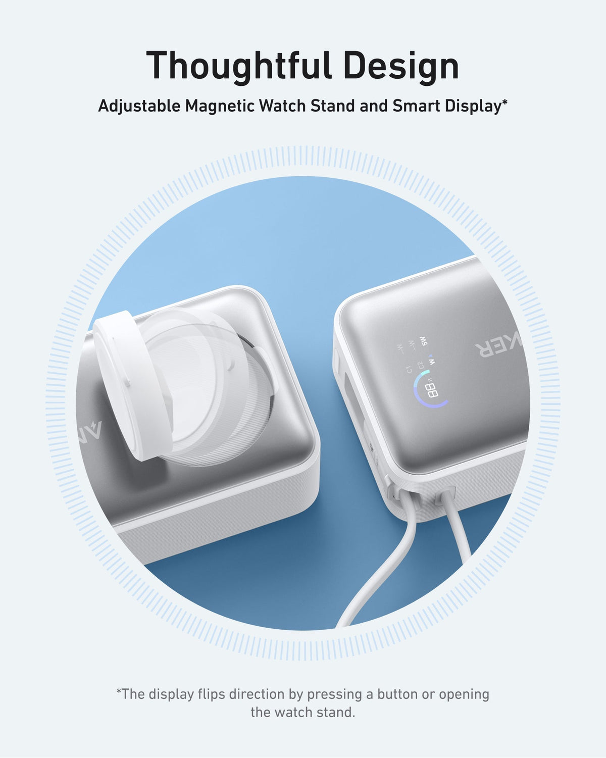 Anker 3-i-1-kub med MagSafe + Anker MagGo-powerbank (10K, 35W, för Apple Watch)