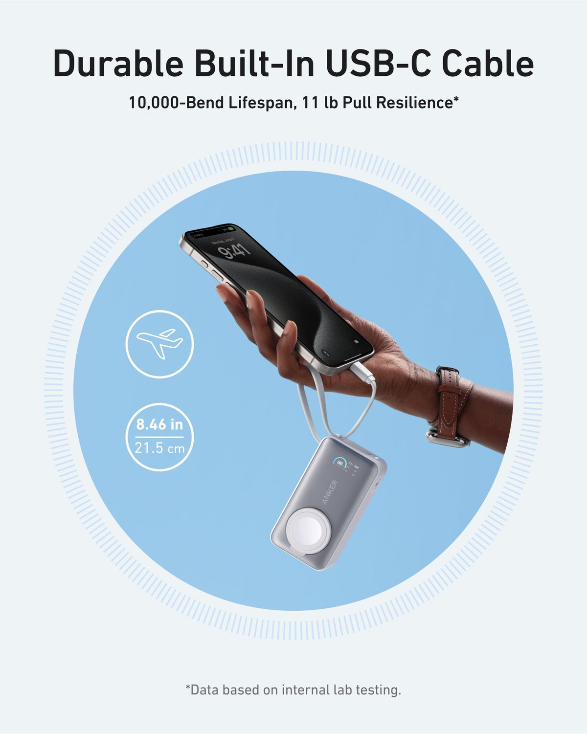 Anker 3-i-1-kub med MagSafe + Anker MagGo-powerbank (10K, 35W, för Apple Watch)