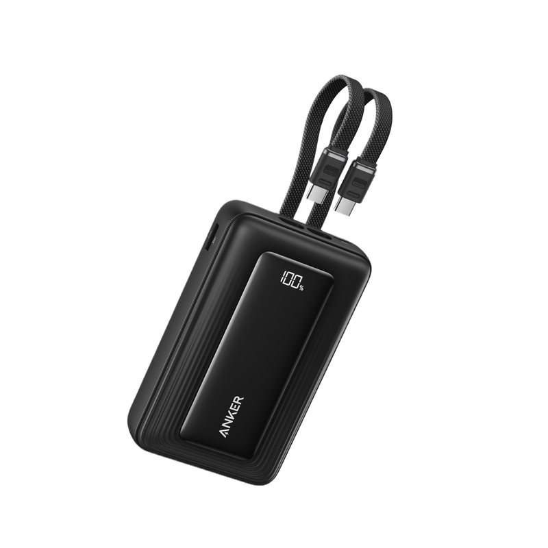 Anker Zolo Powerbank 20000mAh 45W – Snabbladdare med två USB-C-kablar