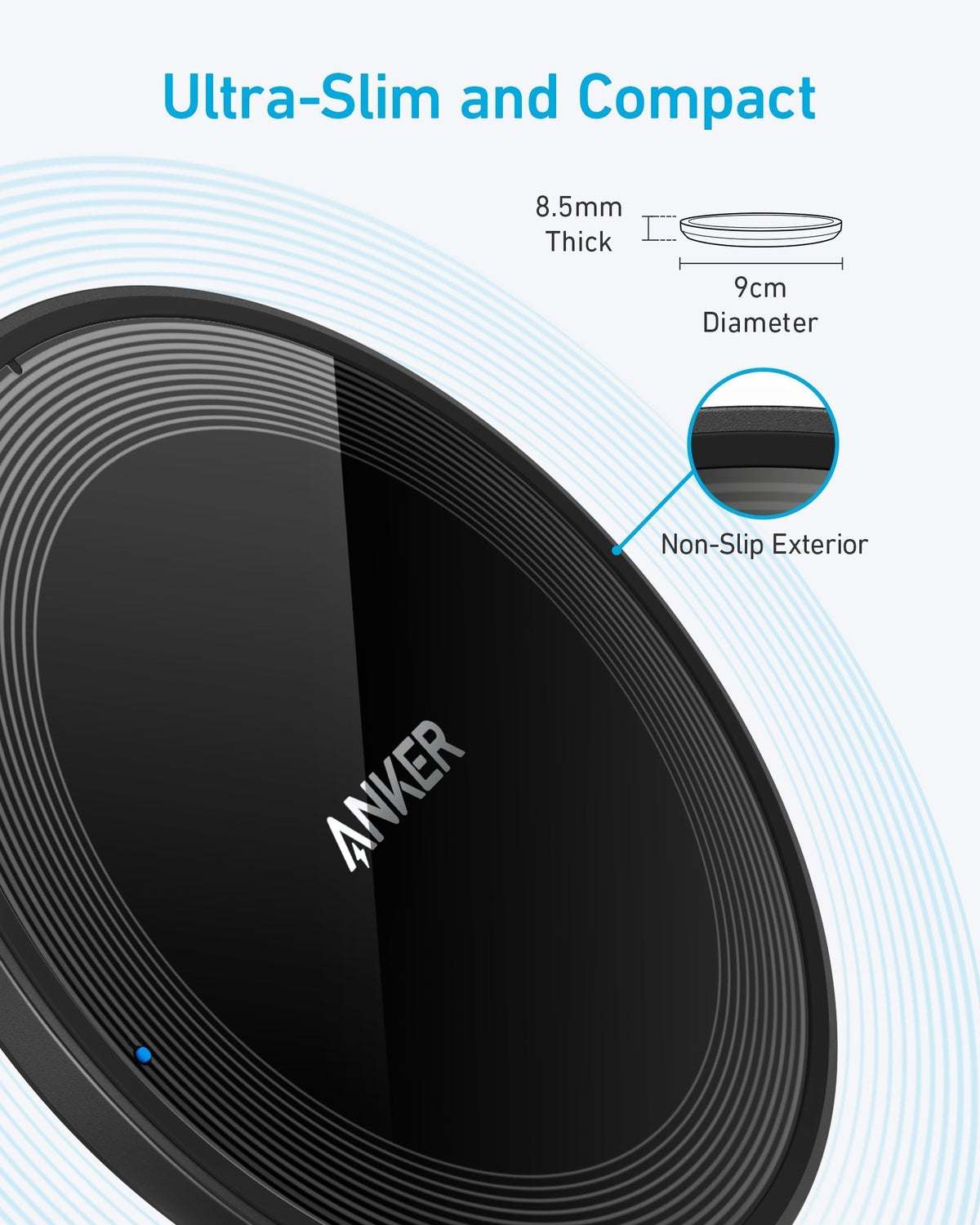 Anker 315 trådlös laddare (platta)