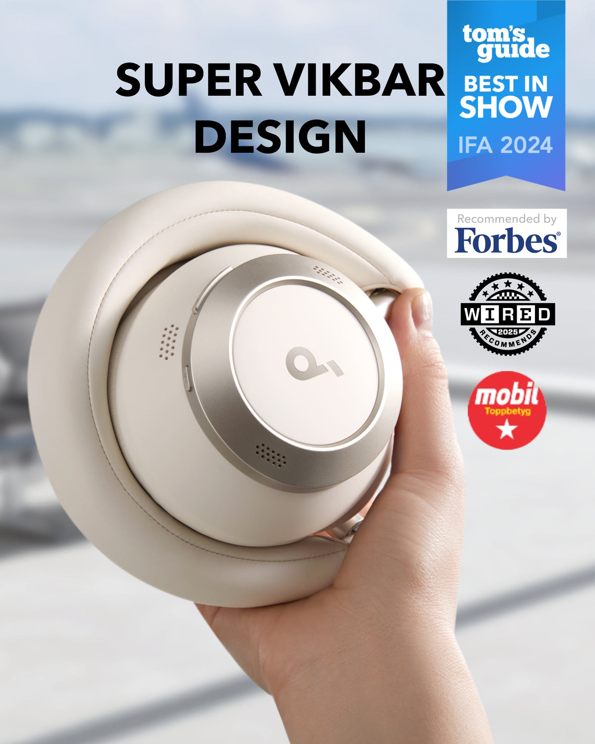 Soundcore Space One Pro | Vikbara Over-Ear-hörlurar