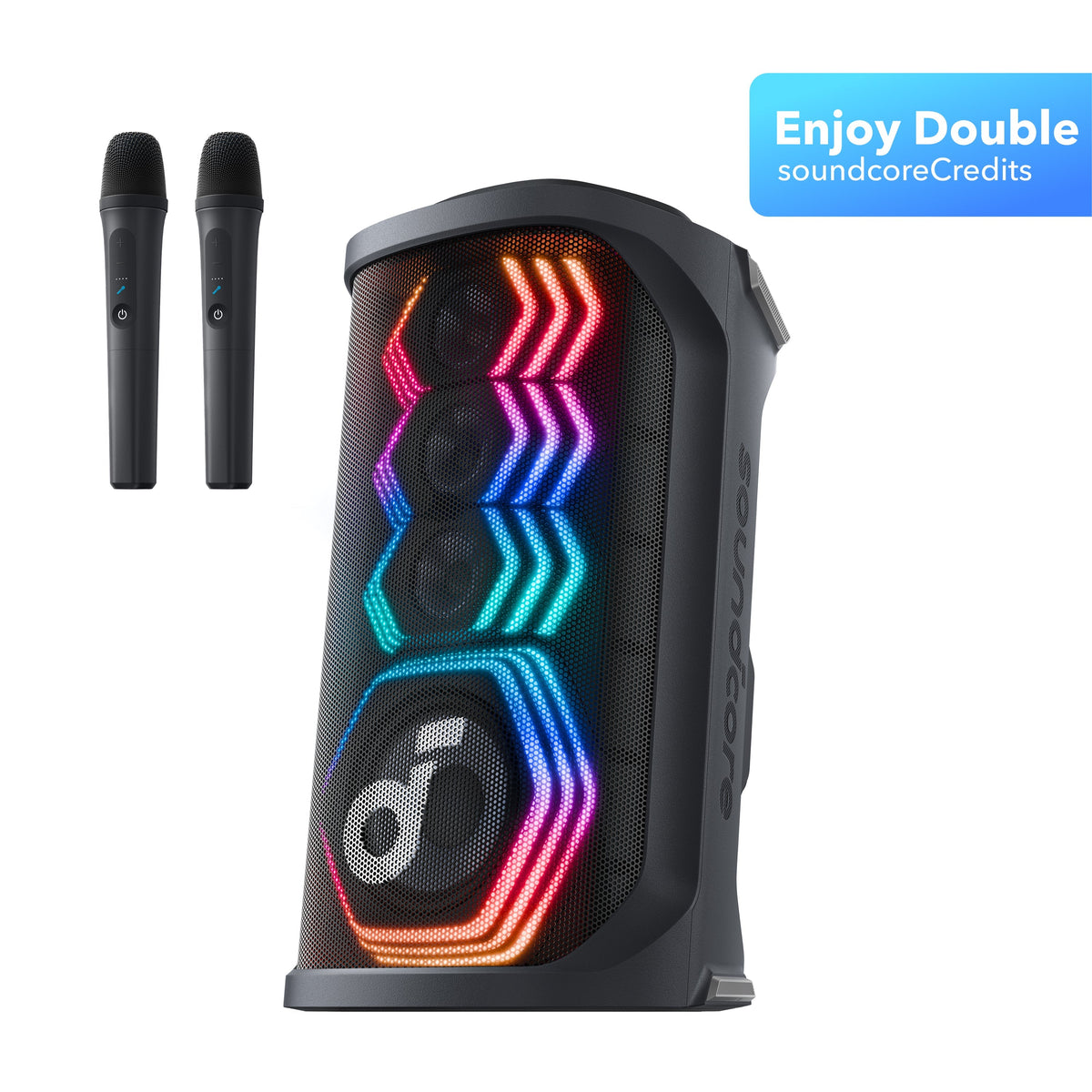 Soundcore Rave 3S | AI Karaoke Partyhögtalare med 200W ljud