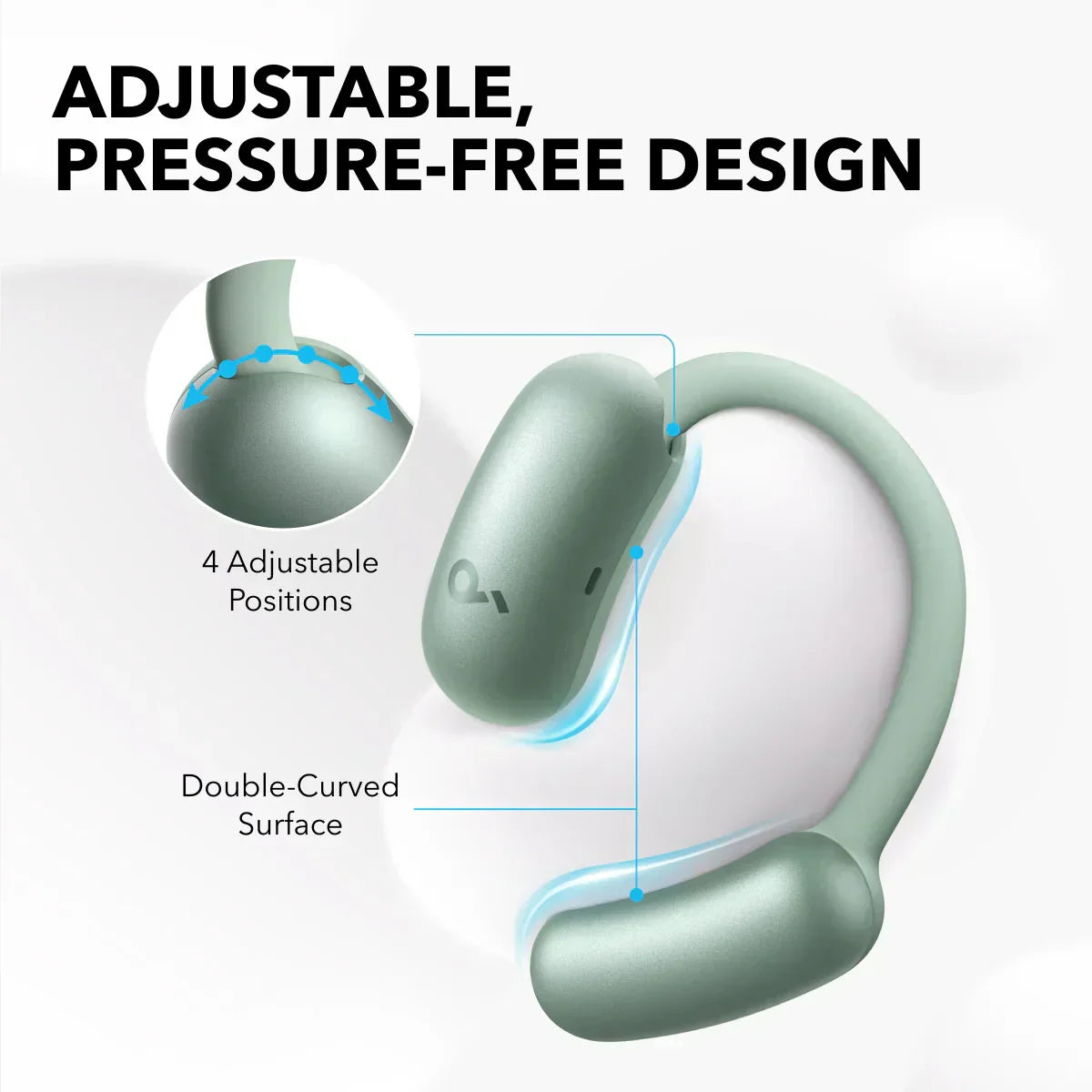 Soundcore AeroFit 2 | Justerbara trådlösa hörlurar med öppen öra