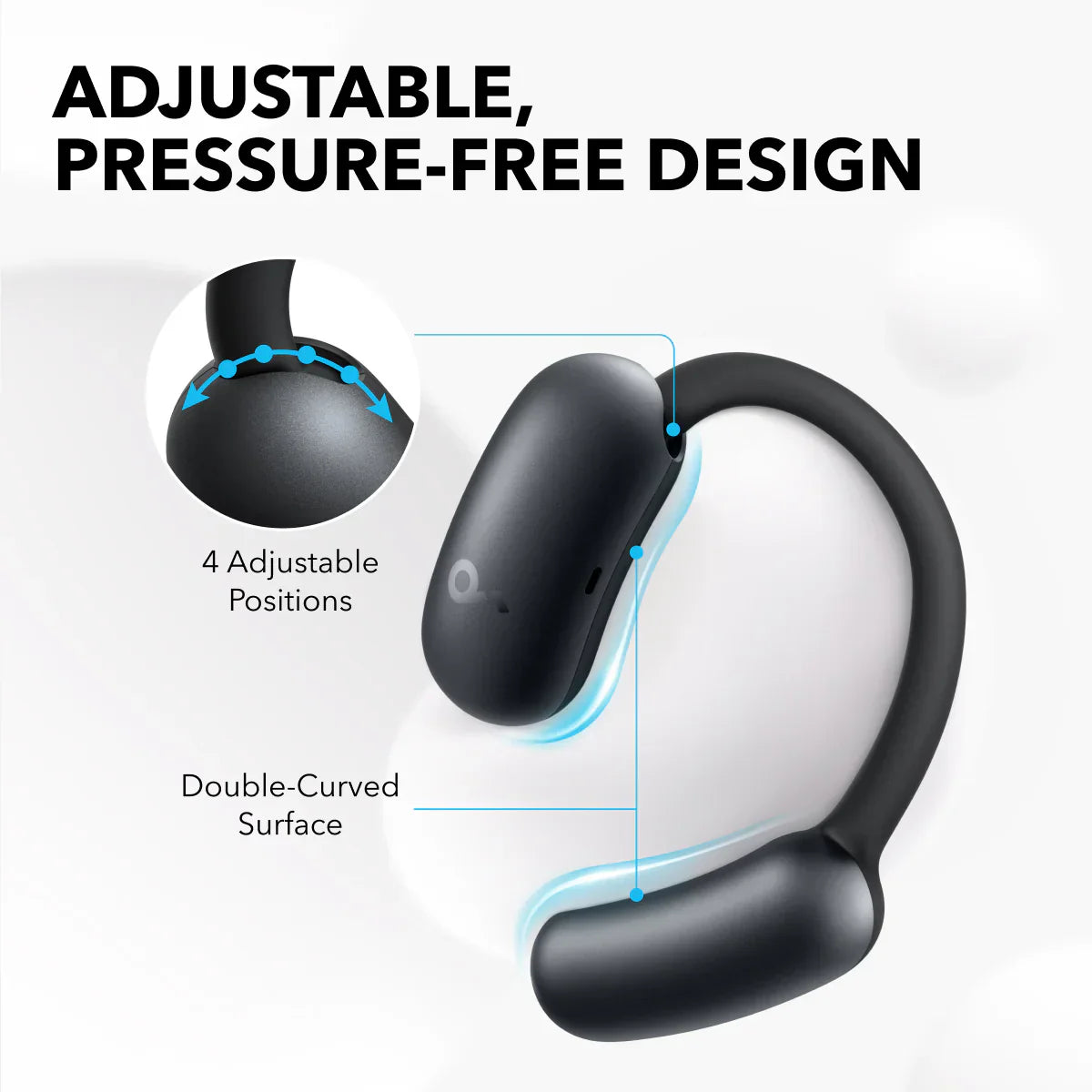 Soundcore AeroFit 2 | Justerbara trådlösa hörlurar med öppen öra
